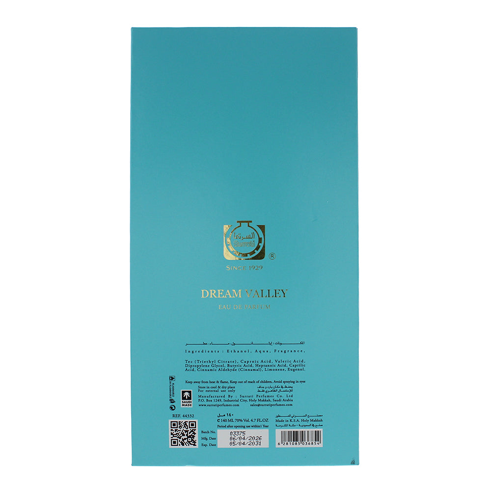 Surrati Heritage Collection Dream Valley Eau de Parfum 140ml - Ingredients