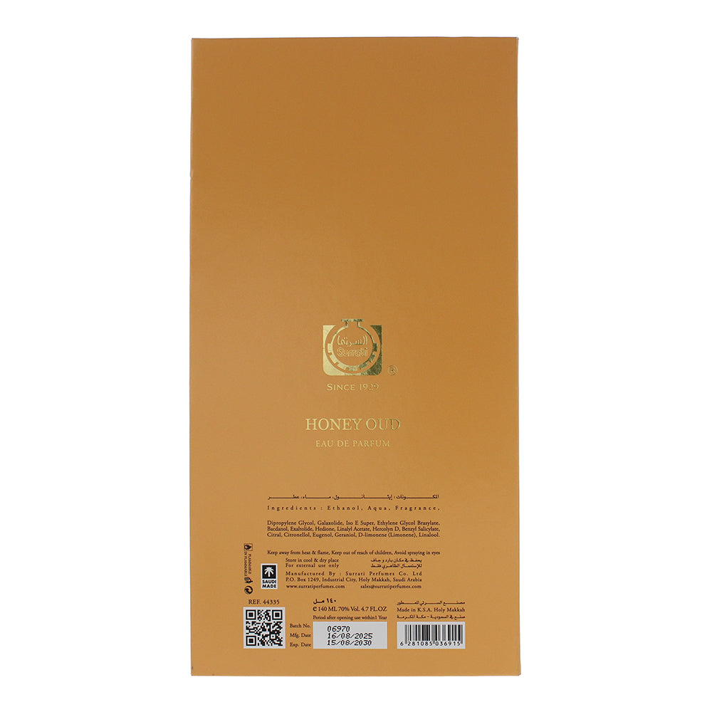Surrati Heritage Collection Honney Oud Eau de Parfum 140ml - Ingredients