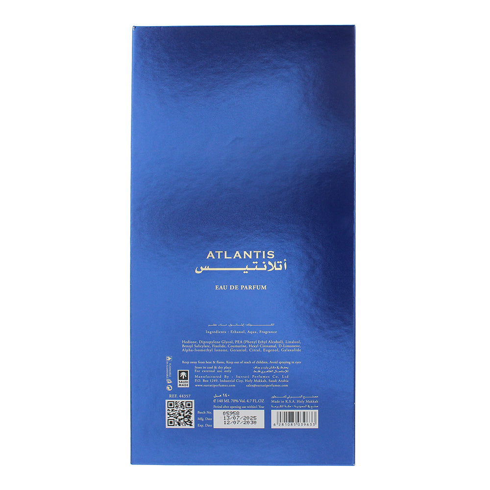 Surrati Atlantis Eau de Parfum 140ml - Ingredients