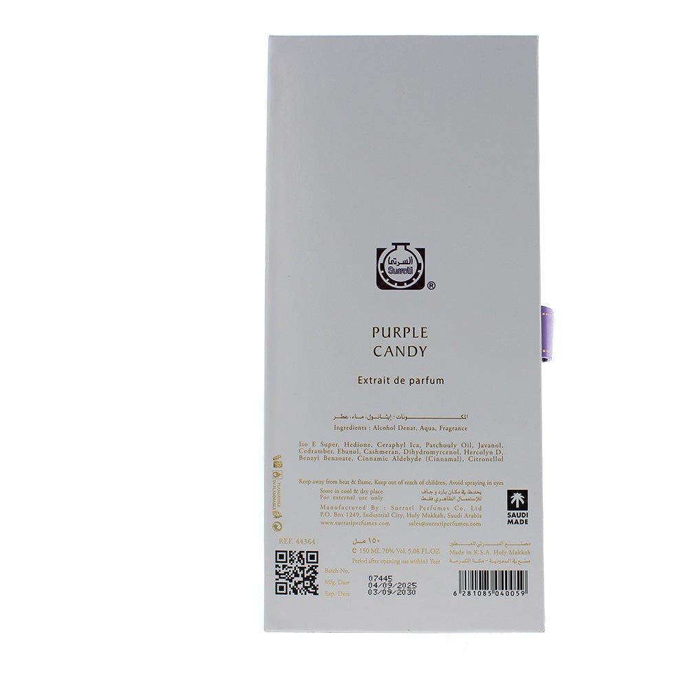 Surrati Purple Candy Extrait de Parfum 150ml - Ingredients