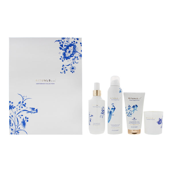 Rituals Dutch Tulip & Yuzu Amsterdam Collection 4 Piece Gift Set: SG 200ml - BC 