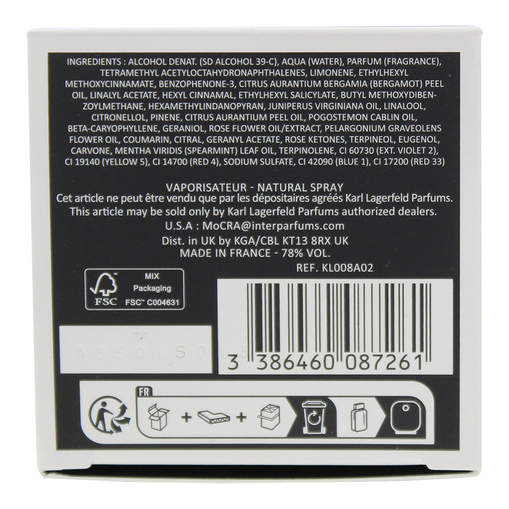 Karl Lagerfeld Bois De Vetvier Eau De Toilette 100ml