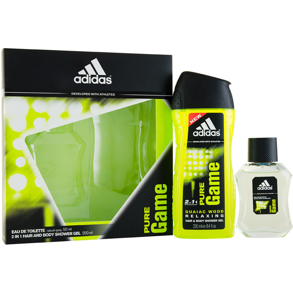 Adidas Pure Game Eau de Toilette 2 Piece Gift Set: Eau De Toilette 50ml - Shower Gel 250ml