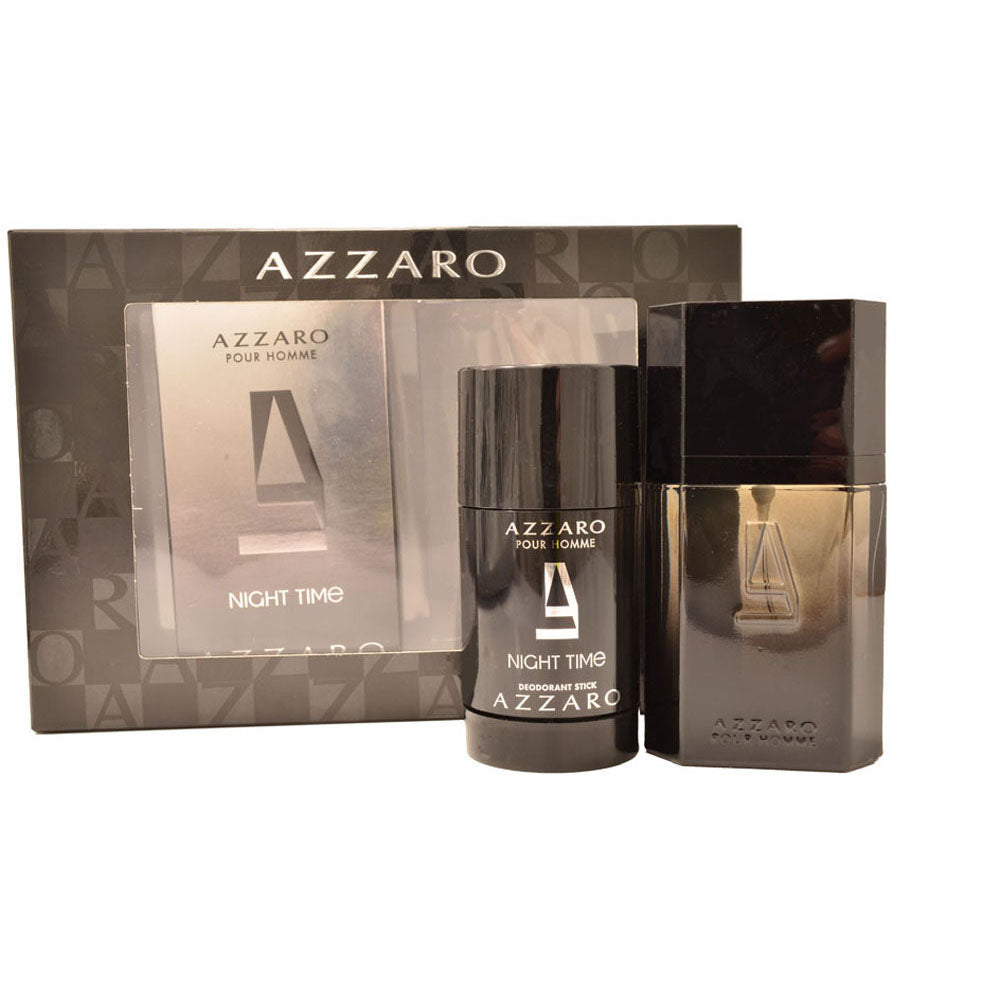 Azzaro Pour Homme Night Time Eau de Toilette 2 Piece Gift Set: Eau De Toilette 50ml - Deodorant Stick 75ml