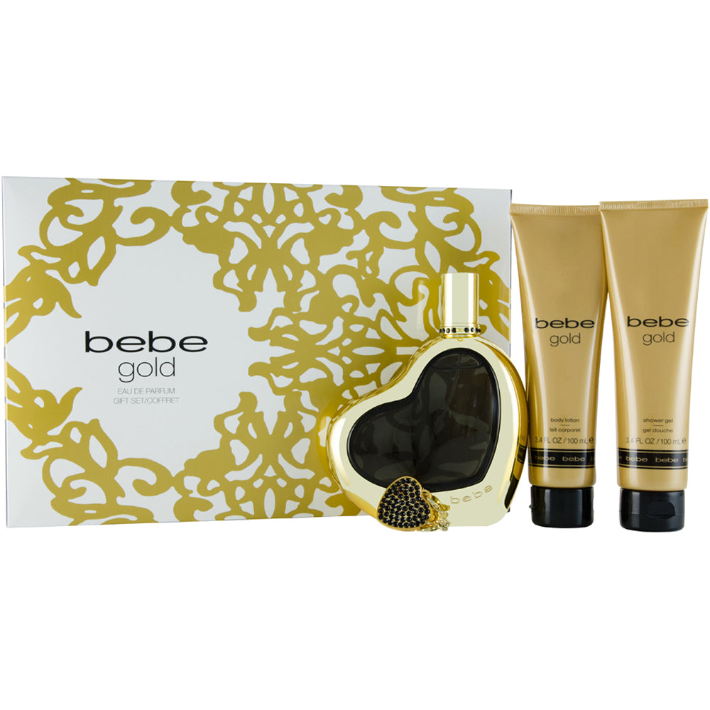 Bebe Gold Eau de Parfum 3 Piece Gift Set: Eau De Parfum 100ml - Body Lotion 100ml - Shower Gel 100ml