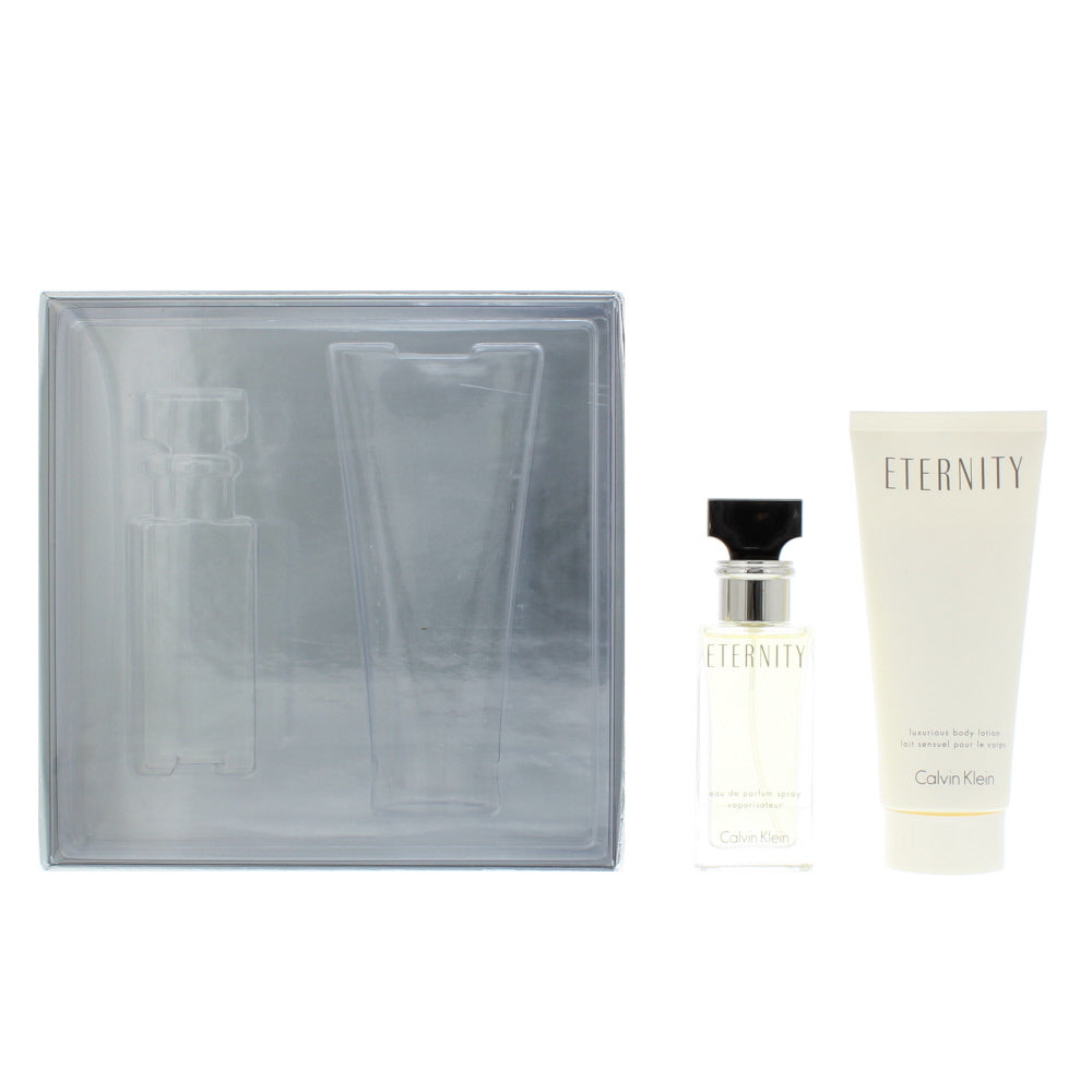 Calvin Klein Eternity Eau De Parfum 2 Piece Gift Set: Eau De Parfum 30ml - Body Lotion 100ml