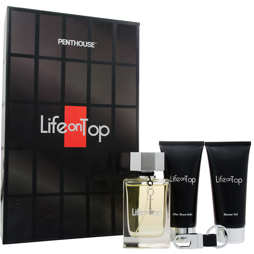 Penthouse Life On Top Eau De Toilette 3 Piece Gift Set: Eau De Toilette 125ml - Shower Gel 150ml - Aftershave Balm 105ml