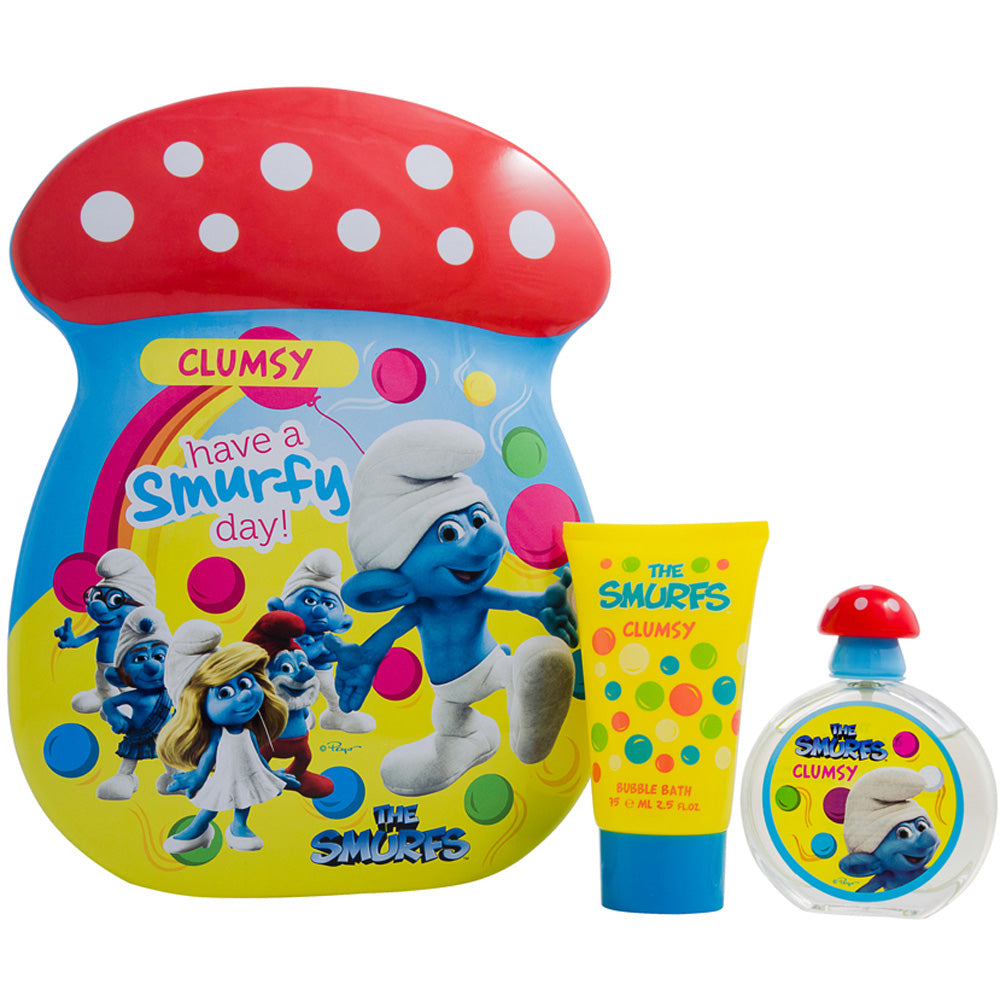 The Smurfs Clumsy Eau De Toilette 2 Piece Gift Set: Eau De Toilette 50ml - Bubble Bath 75ml