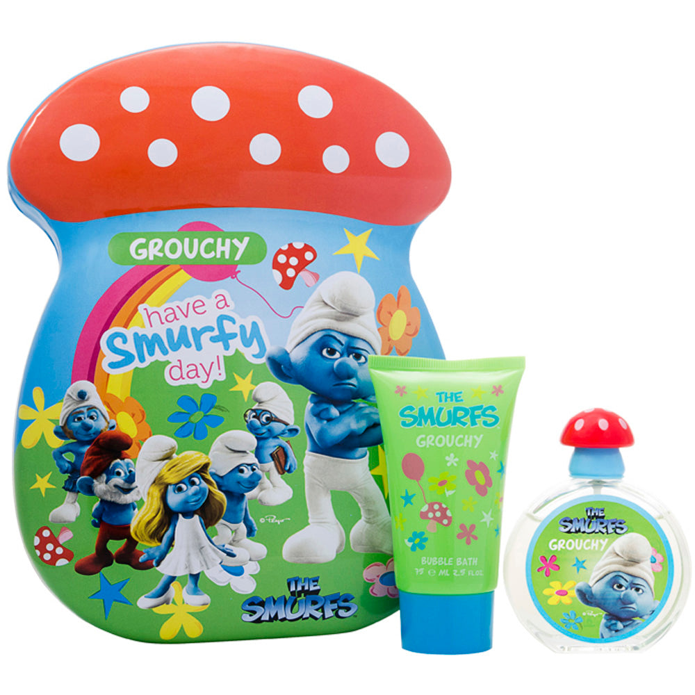 The Smurfs Grouchy Eau De Toilette 2 Piece Gift Set: Eau De Toilette 50ml - Bubble Bath 75ml