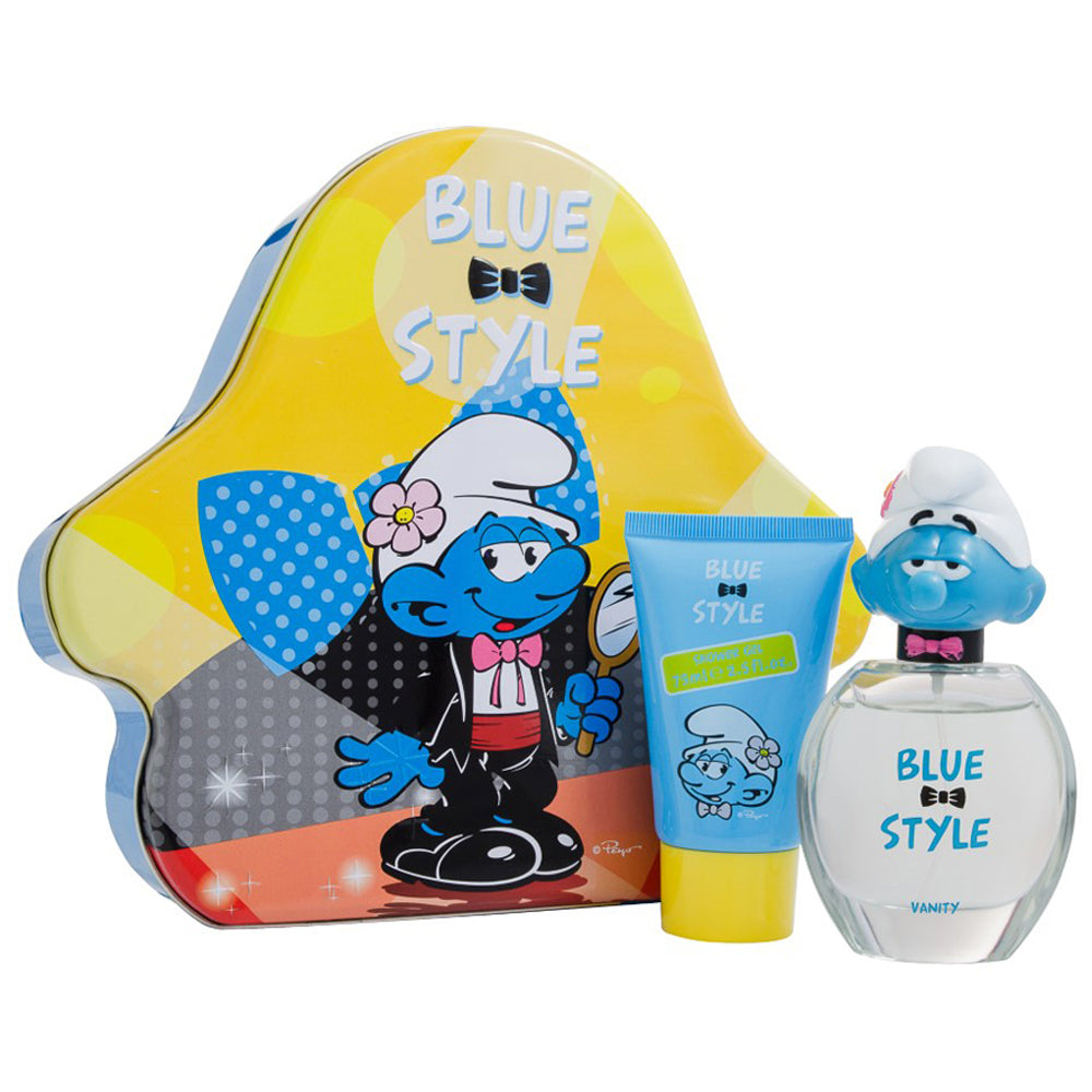 The Smurfs Blue Style Vanity Eau De Toilette 2 Piece Gift Set: Eau De Toilette 50ml - Shower Gel 75ml