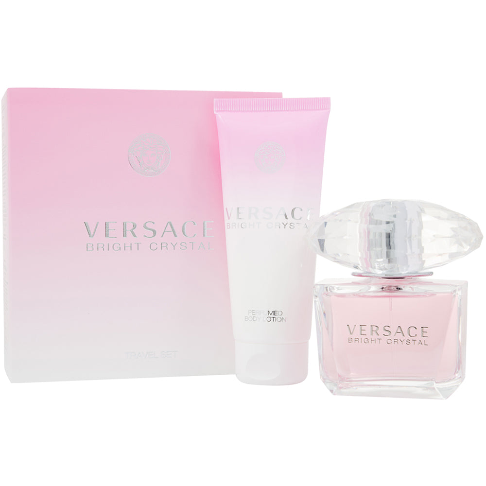 Versace Bright Crystal Eau De Toilette 2 Piece Gift Set: Eau De Toilette 90ml - Body Lotion 100ml