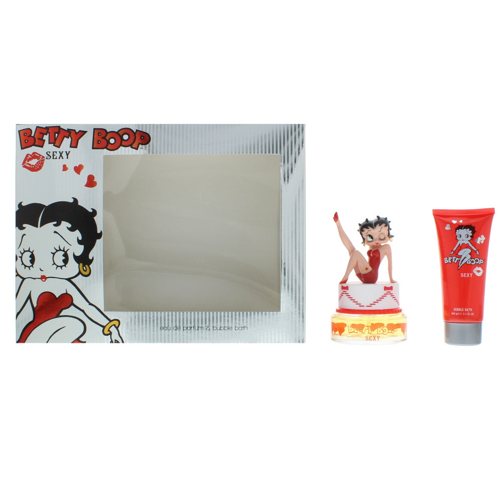 Betty Boop Sexy Eau De Parfum 2 Piece Gift Set: Eau De Parfum 75ml - Bubble Bath 100ml