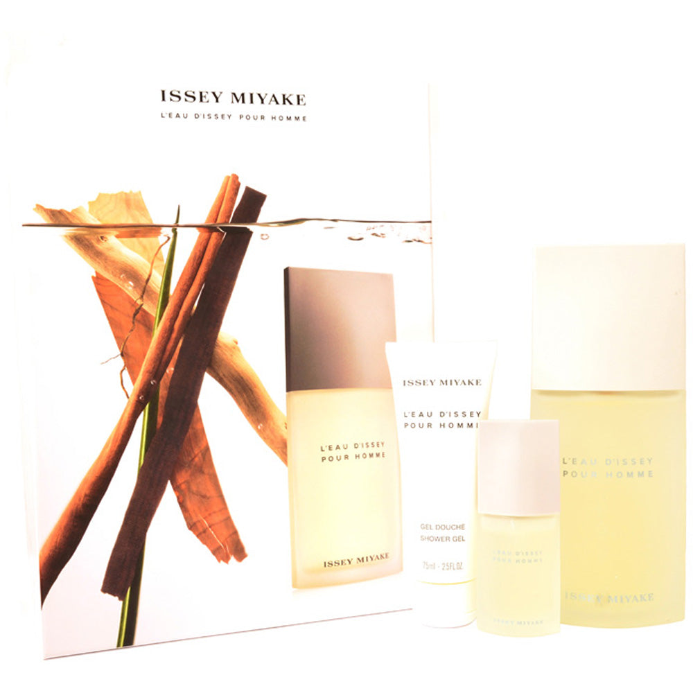 Issey Miyake L'eau D'issey Pour Homme Eau De Toilette 3 Piece Gift Set: Eau De Toilette 125ml - Eau De Toilette 15ml - Shower Gel 75ml