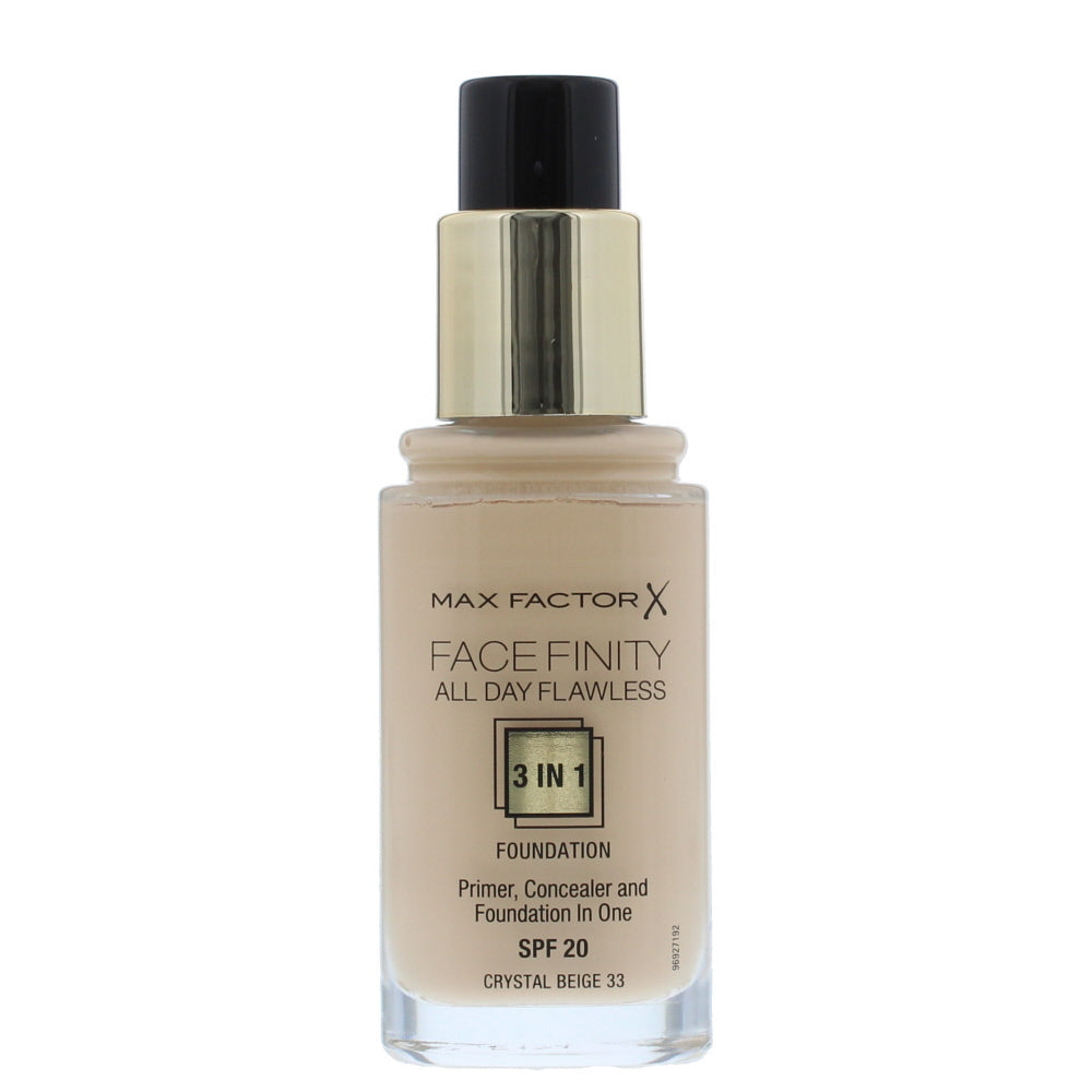 Max Factor Facefinity 3 In 1 Spf 20 33 Crystal Beige Foundation 30ml