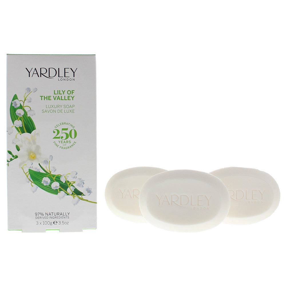Yardley Lily Of The Valley Bodycare Set Gift Set : Luxury Soap X 3 100g
