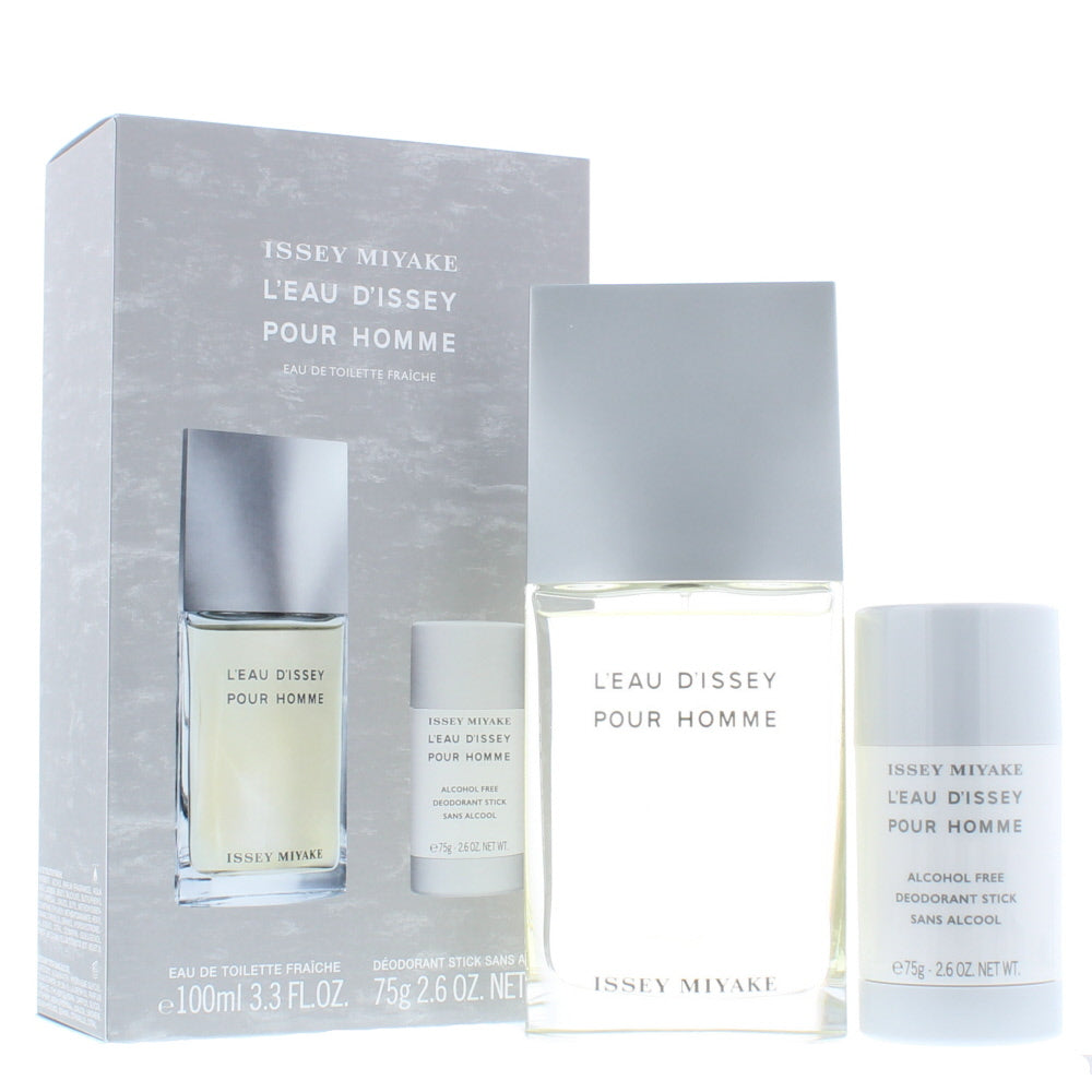 Issey Miyake L'eau D'issey Pour Homme Eau De Toilette 2 Piece Gift Set: Eau De Toilette Fraîche 100ml - Deodorant Stick 75g