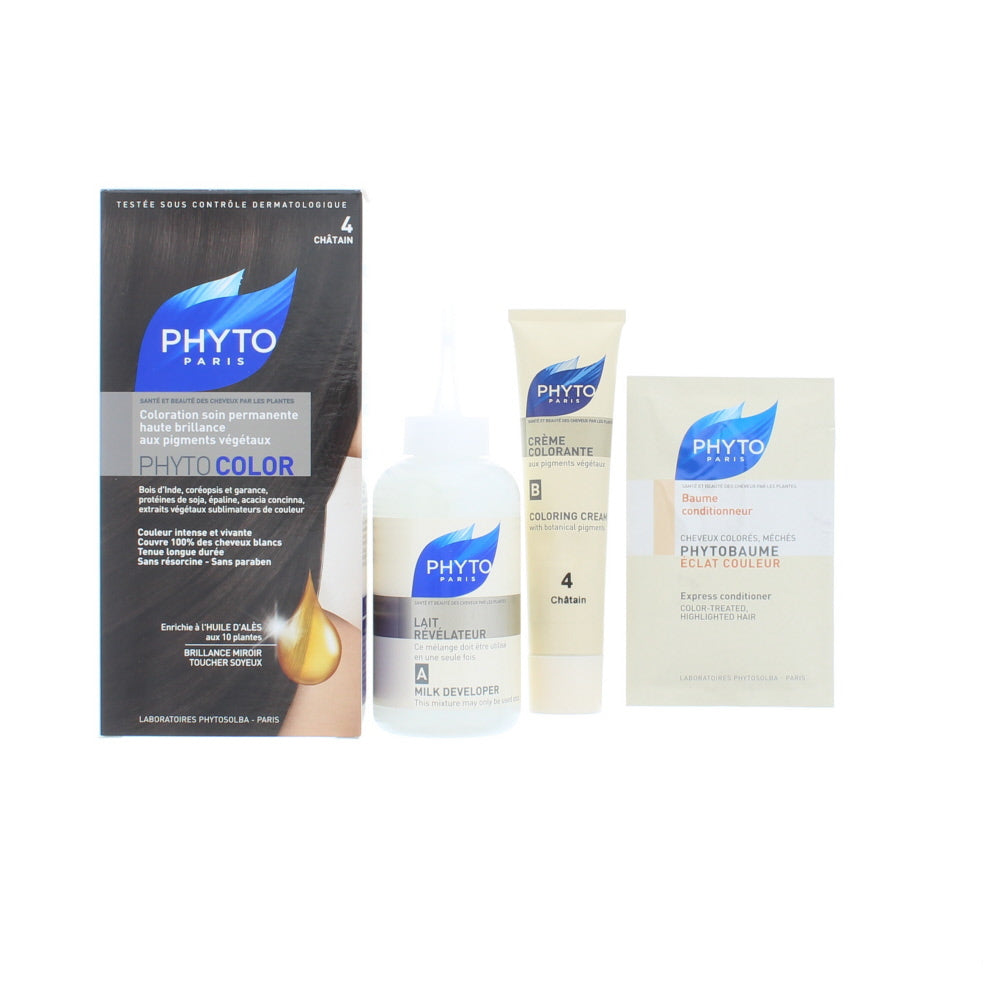 Phyto Phytocolor Permanent Color-Treatment Ultra Shine  4 Chestnut Hair Colour 60ml