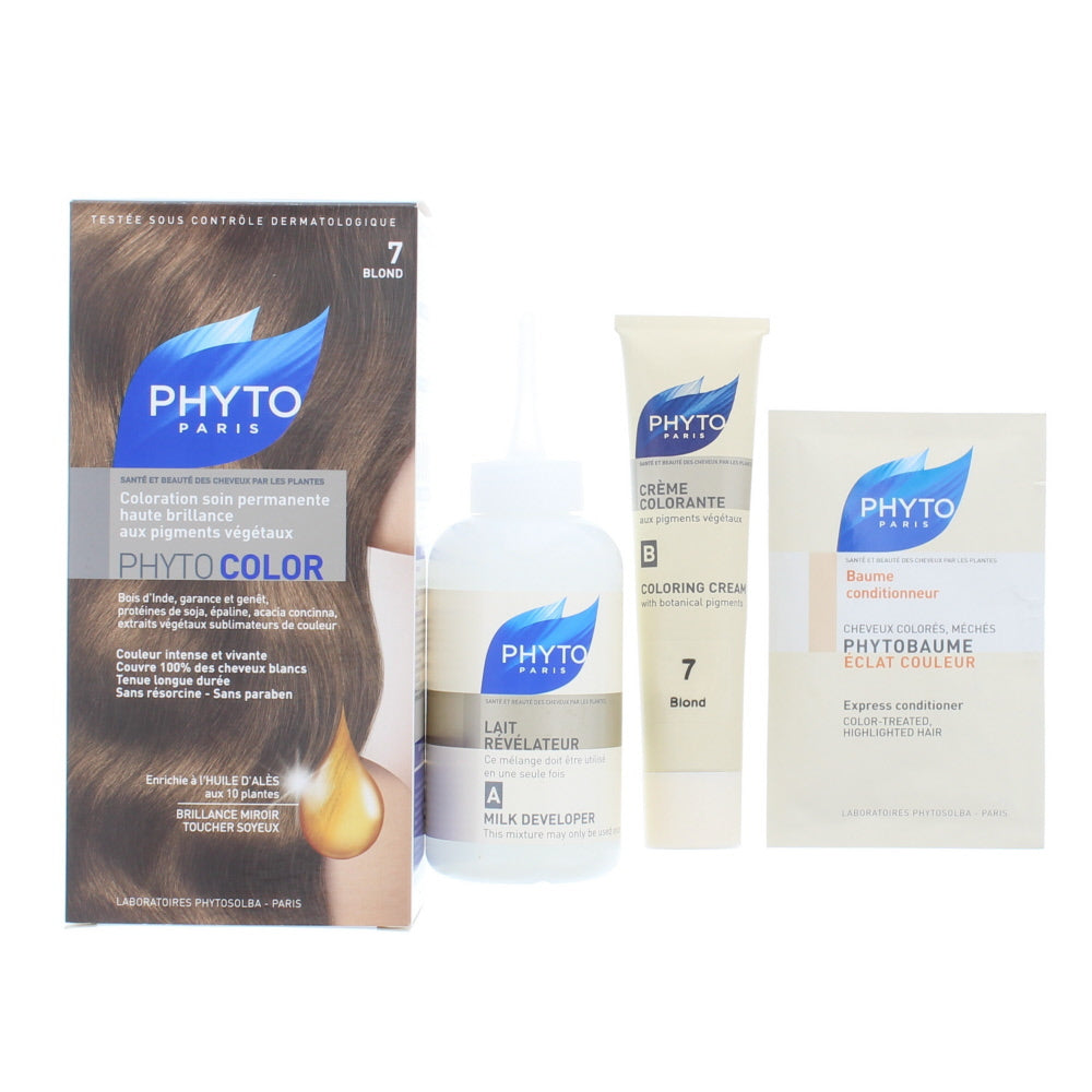 Phyto Phytocolor Permanent Color-Treatment Ultra Shine 7 Blond Hair Colour 60ml