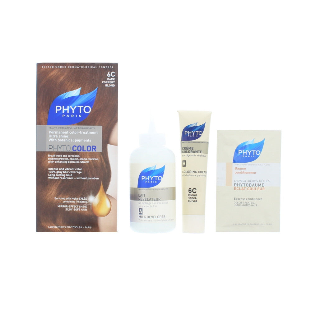 Phyto Phytocolor Permanent Color-Treatment Ultra Shine 6C  Dark Coppery Blond Hair Colour 60ml