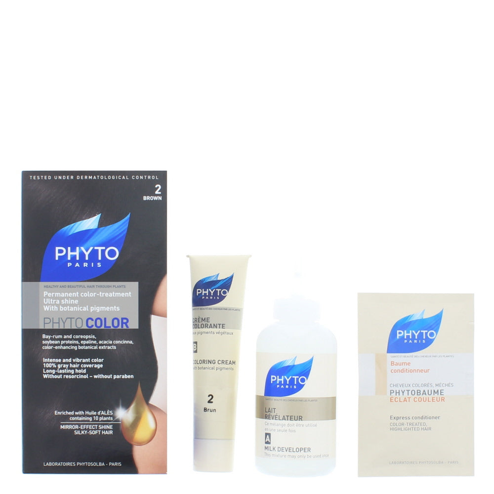 Phyto Phytocolor Permanent Color-Treatment Ultra Shine 2 Brown Hair Colour 60ml