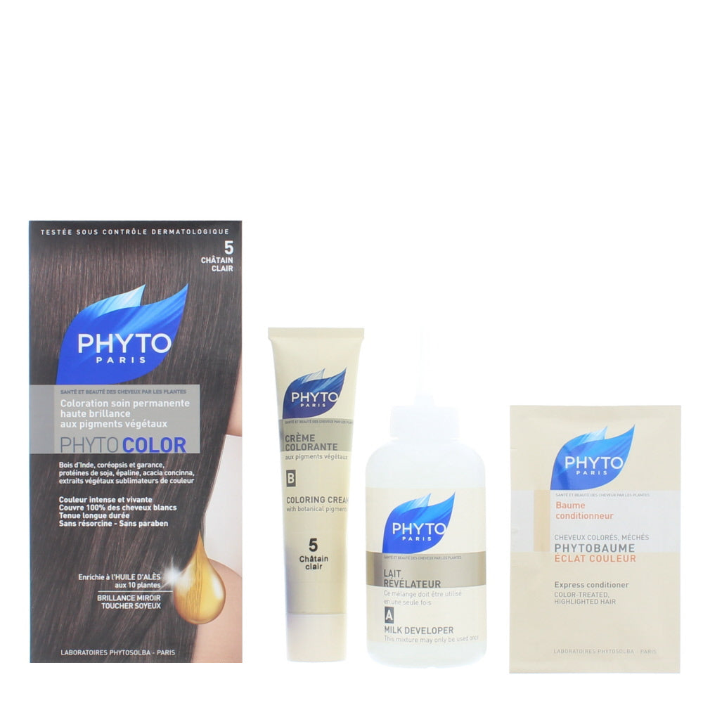 Phyto Phytocolor Permanent Color-Treatment Ultra Shine 5 Light Chestnut Hair Colour 60ml