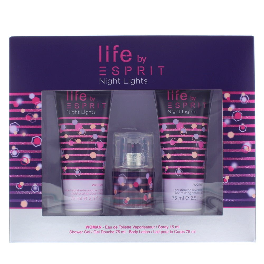 Esprit Life Night Lights Eau de Toilette 3 Pieces Gift Set