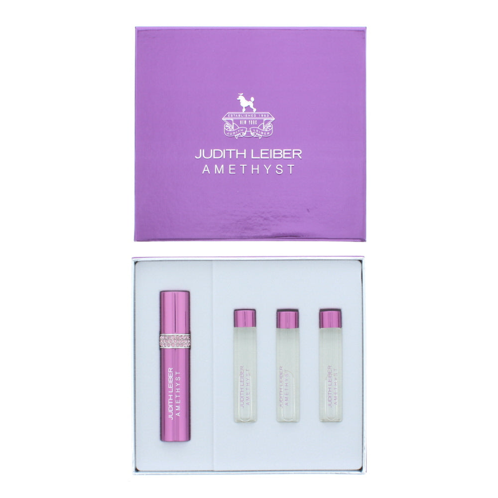 Judith Leiber Amethyst Eau de Parfum Gift Set : Purse Spray Eau de Parfum Refill X 3 10ml
