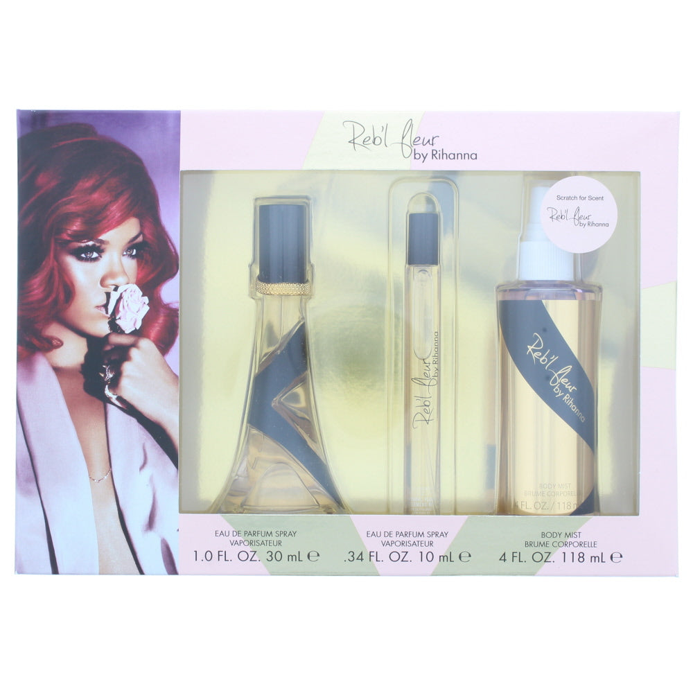 Rihanna Reb'l Fleur Eau de Parfum 3 Pieces Gift Set