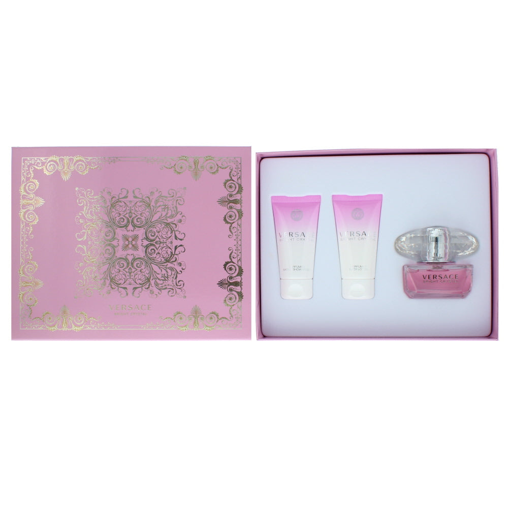Versace Bright Crystal Eau de Toilette 3 Pieces Gift Set