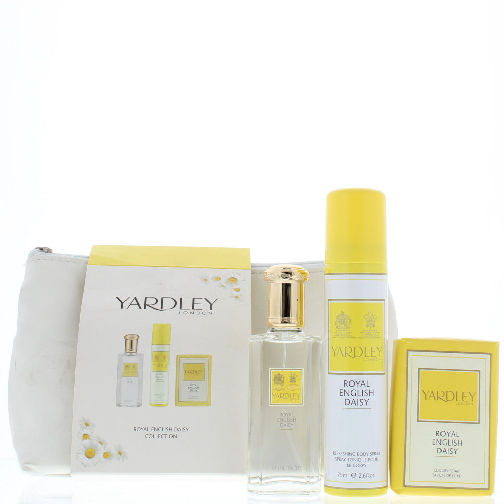 Yardley Royal English Daisy Eau de Toilette 3 Pieces Gift Set