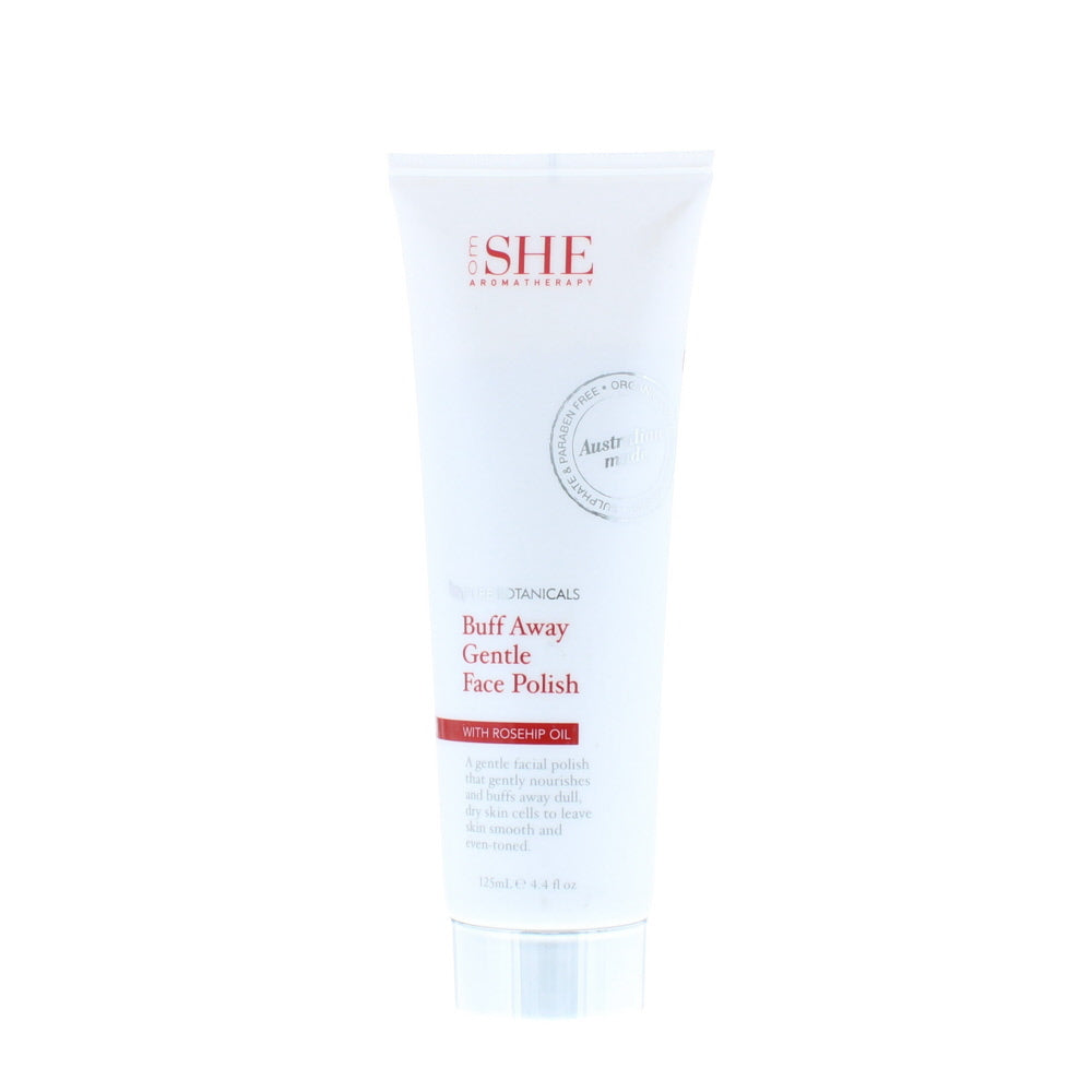 Om She Aromatherapy Pure Botanicals Buff Away Gentle With Rosehip Oil Face Wash 125ml