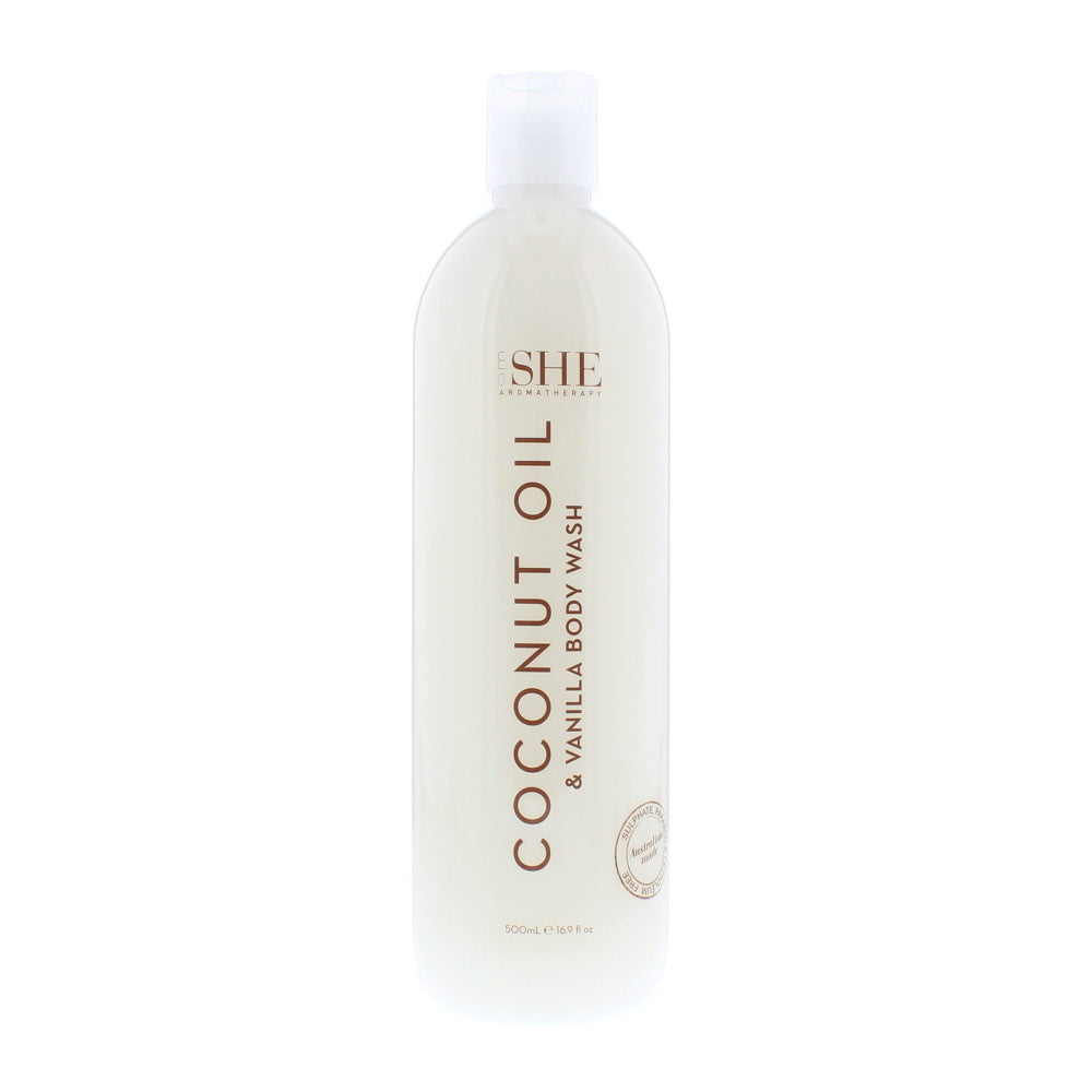 Om She Coconut Oil & Vanilla Body Wash 500ml