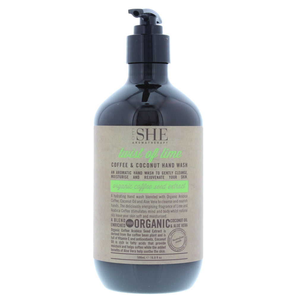 Om She Aromatherapy Twist Of Lime Coffee & Coconut Hand Wash 500ml