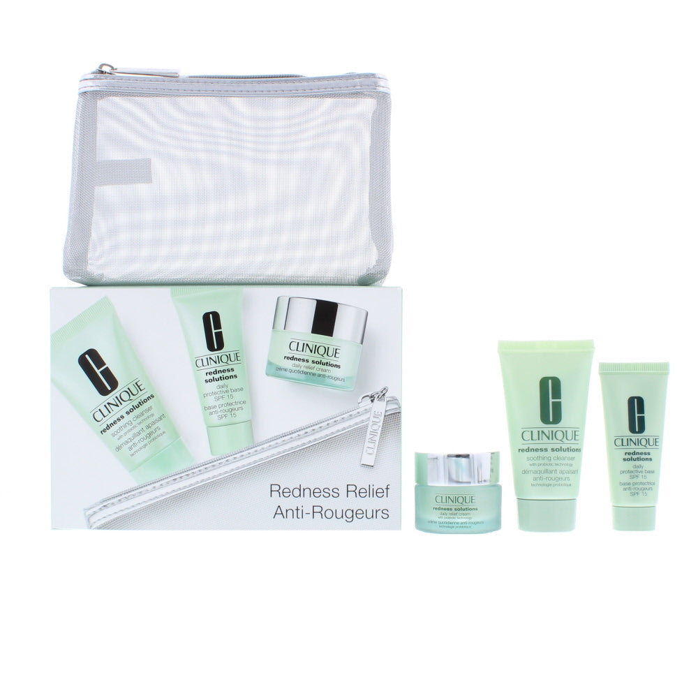 Clinique Redness Relief Skincare Set 4 Pieces Gift Set