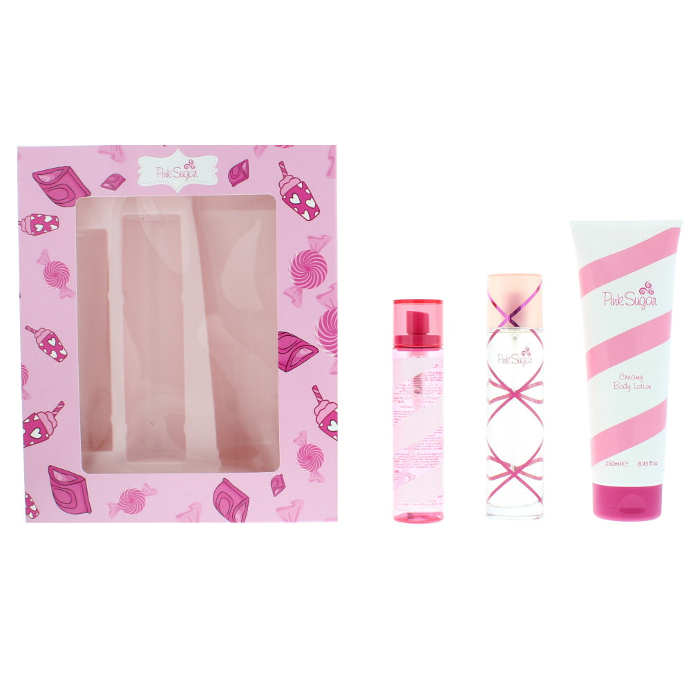 Aquolina Pink Sugar Eau de Toilette 3 Pieces Gift Set