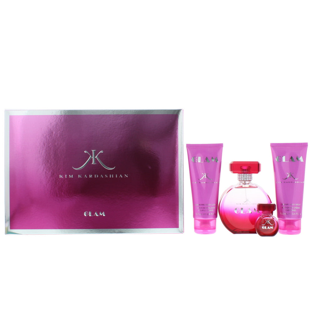 Kim Kardashian Glam Eau de Parfum 4 Pieces Gift Set