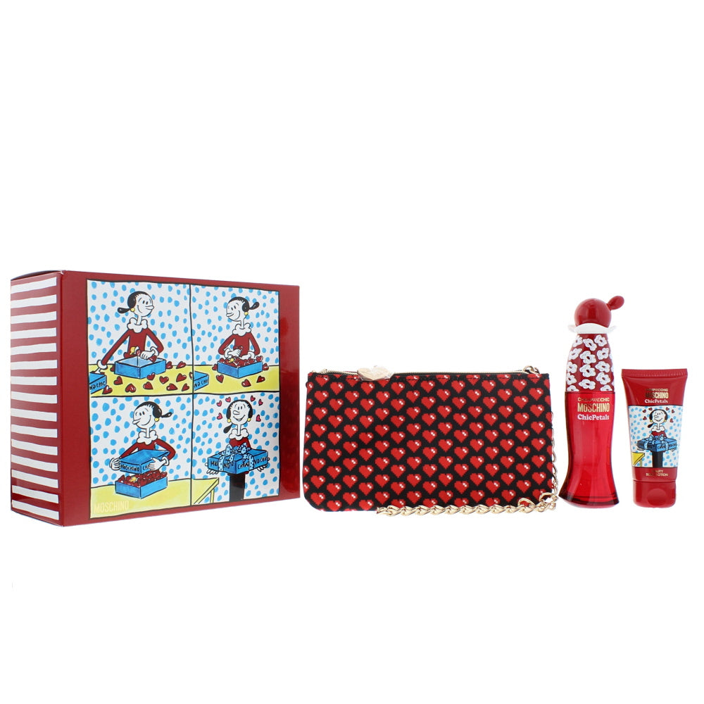 Moschino Cheap And Chic Chic Petals Eau de Toilette 3 Pieces Gift Set