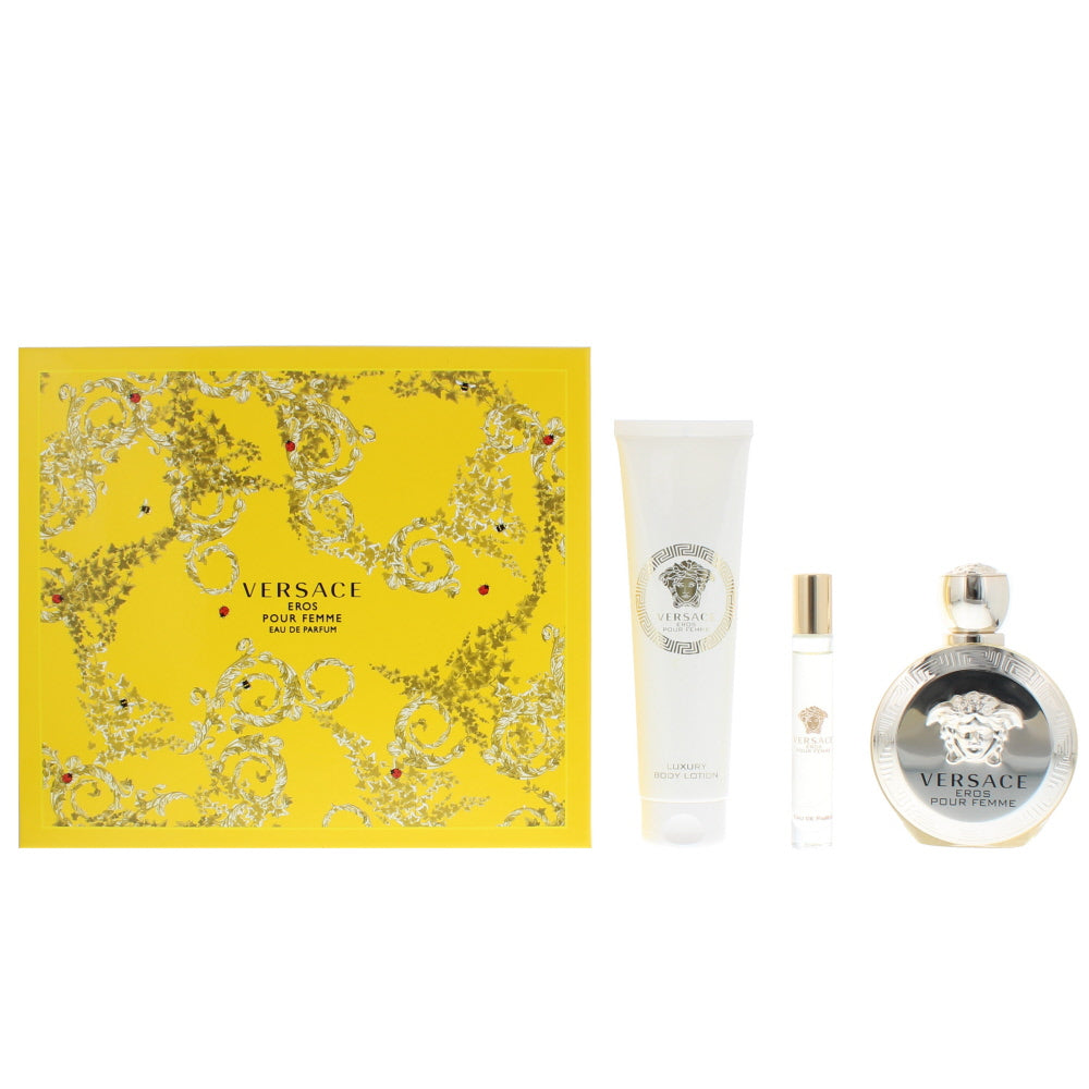 Versace Eros Pour Femme Eau de Parfum 3 Pieces Gift Set