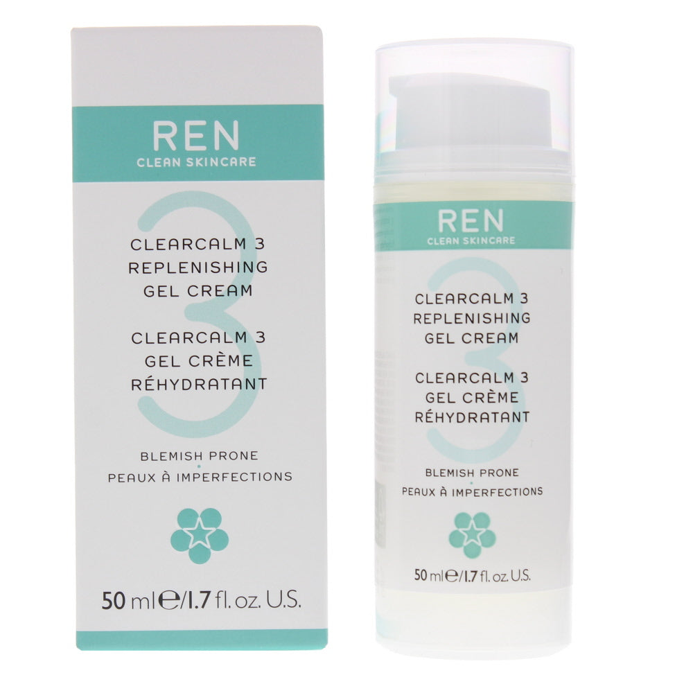 Ren Clearcalm 3 Replenishing Gel Blemish Prone Skin Cream 50ml
