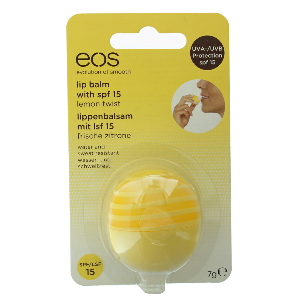 Eos Active Lemon Twist With Spf 15 Lip Balm 7g