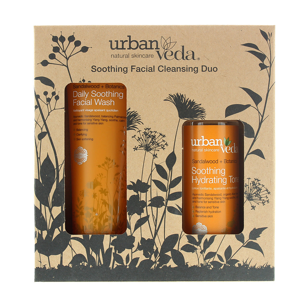 Urban Veda Soothing Facial Clensing Duo Skincare Set 2 Pieces Gift Set