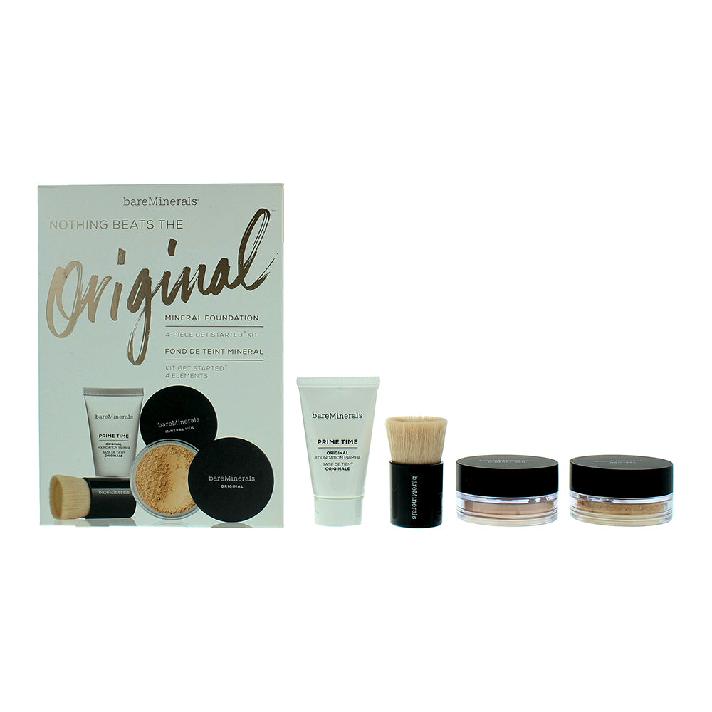Bare Minerals Original Mineral Foundation Get Started Light Cosmetic Set Gift Set : Primer 15ml - Foundation 2g - Mineral Veil 2g - Beautiful Finish B