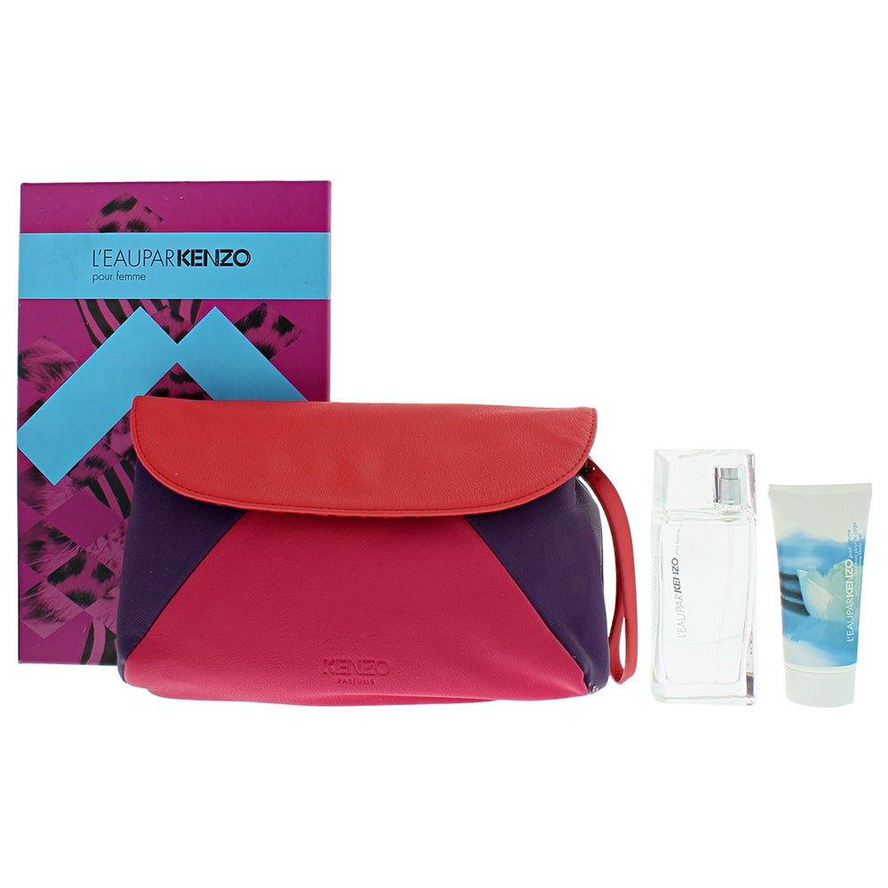 Kenzo L'eau Par Pour Femme Eau de Toilette 3 Pieces Gift Set