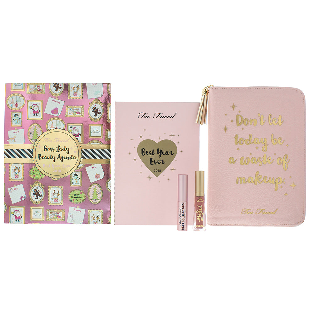 Too Faced Boss Lady Beauty Agenda Collection Best Year Ever 2018 Cosmetic Set Gift Set :