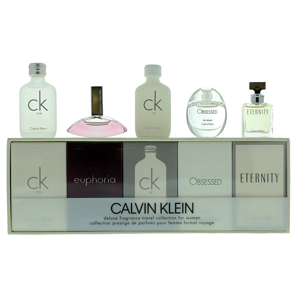 Calvin Klein 5 Piece Gift Set: Ck One EDT 10ml - Euphoria EDP 4ml - Ck All EDT 10ml - Obsessed For