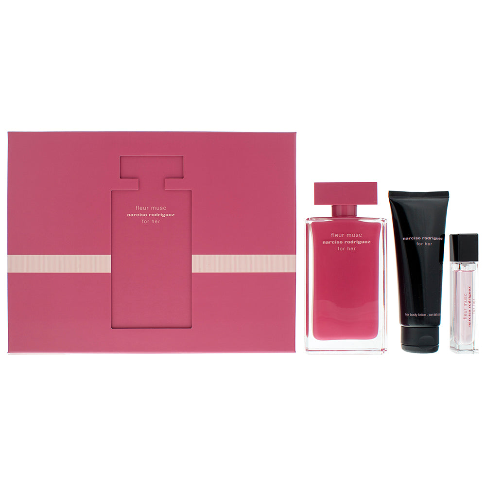 Narciso Rodriguez Fleur Musc For Her Eau de Parfum 3 Pieces Gift Set