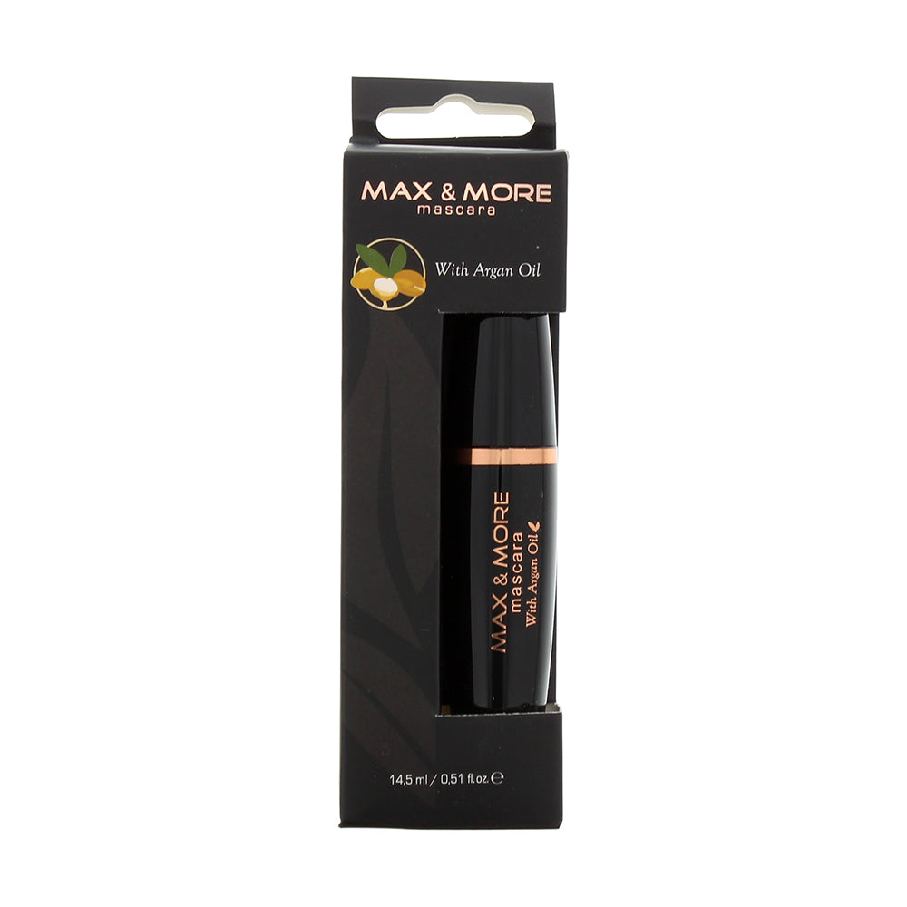 Max & More Mascara With Argan Oil Intense Black Mascara 14.5ml