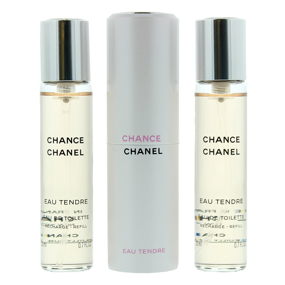 Chanel Chance Eau Tendre Eau De Toilette 3 x 20ml Refillable Spray