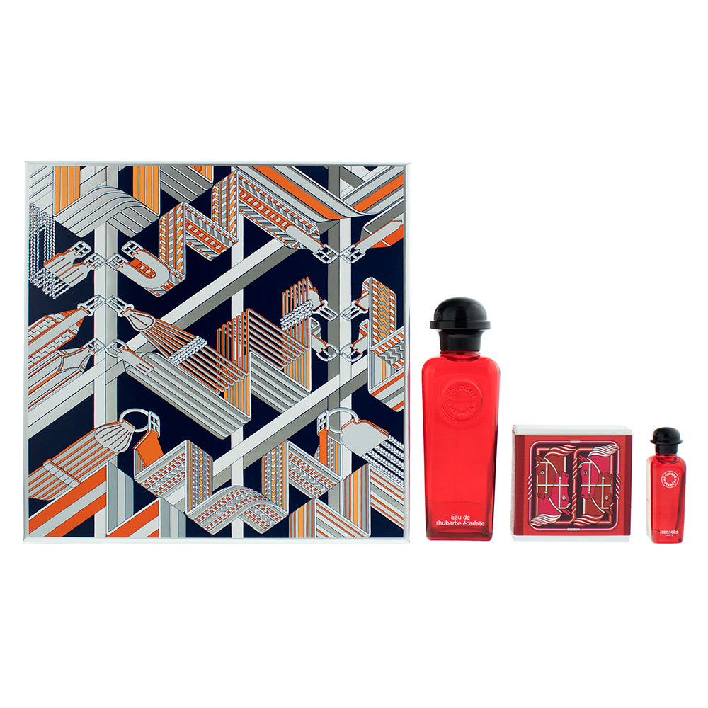 Hermès Eau De Rhubarbe Écarlate Eau de Cologne 3 Pieces Gift Set
