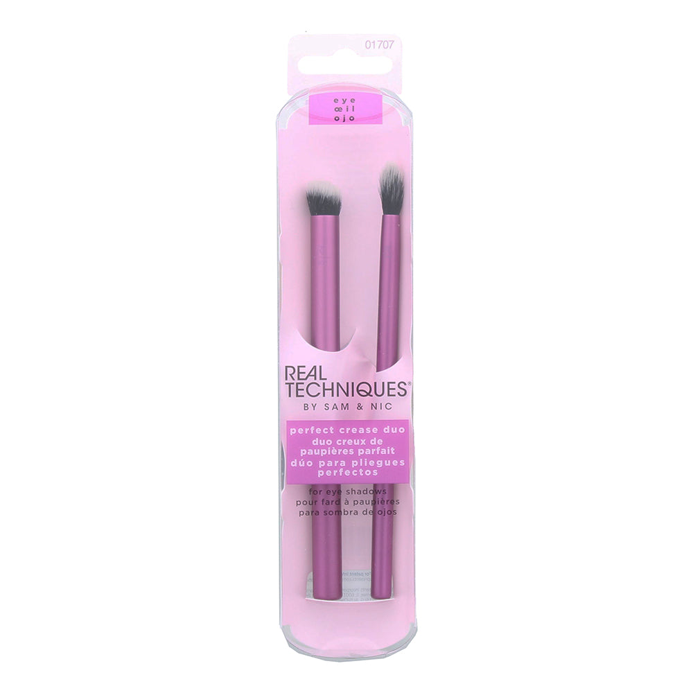 Real Techniques Perfect Crease Duo  Eyes 01707 Make-Up Brush Set